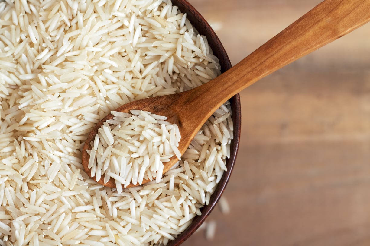 Raw basmati rice